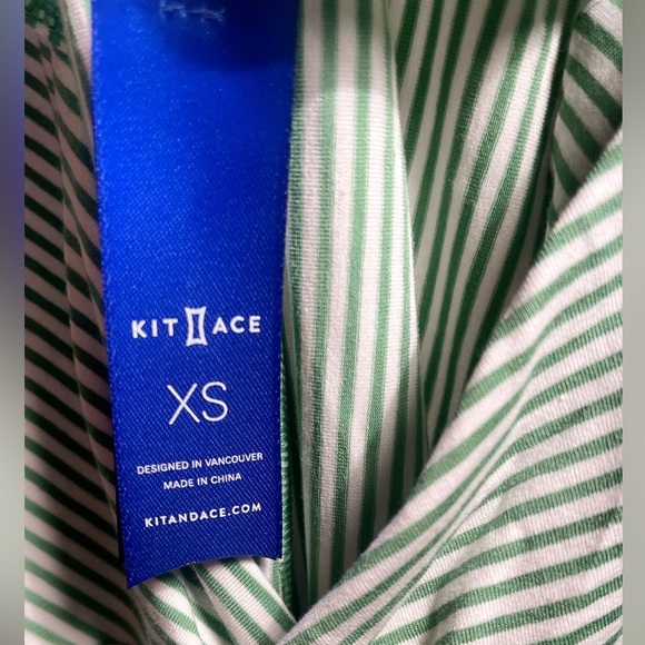 Kit and Ace scrappy sleeveless striped 2 pockets cotton blend midi dress XS - Picture 4 of 5